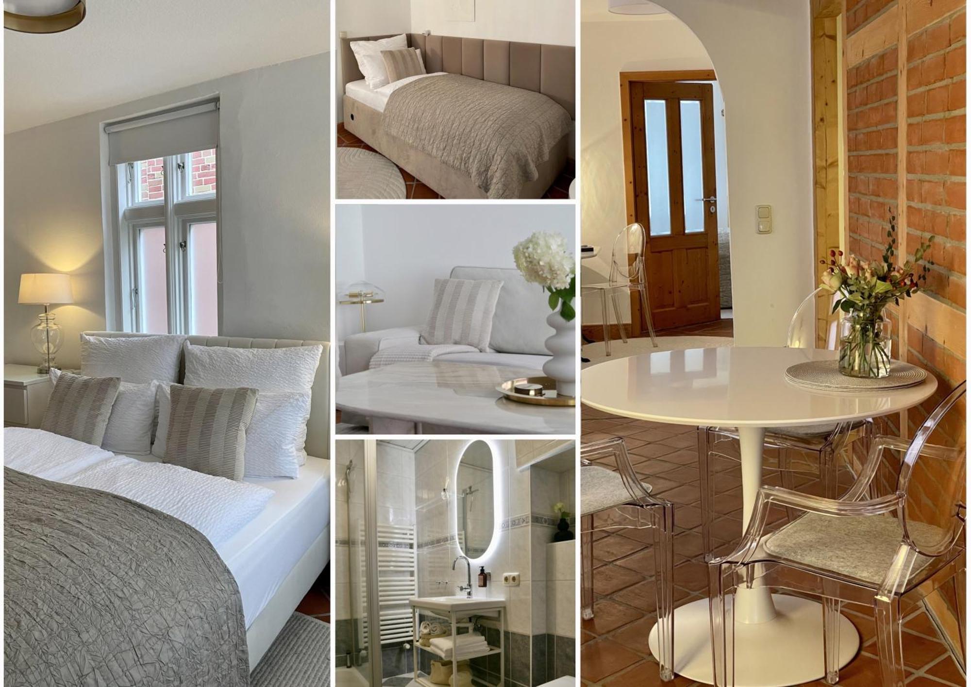 Zentrales Altstadt - Apartment In Lueneburg Mit Terrasse & Parkplatz エクステリア 写真